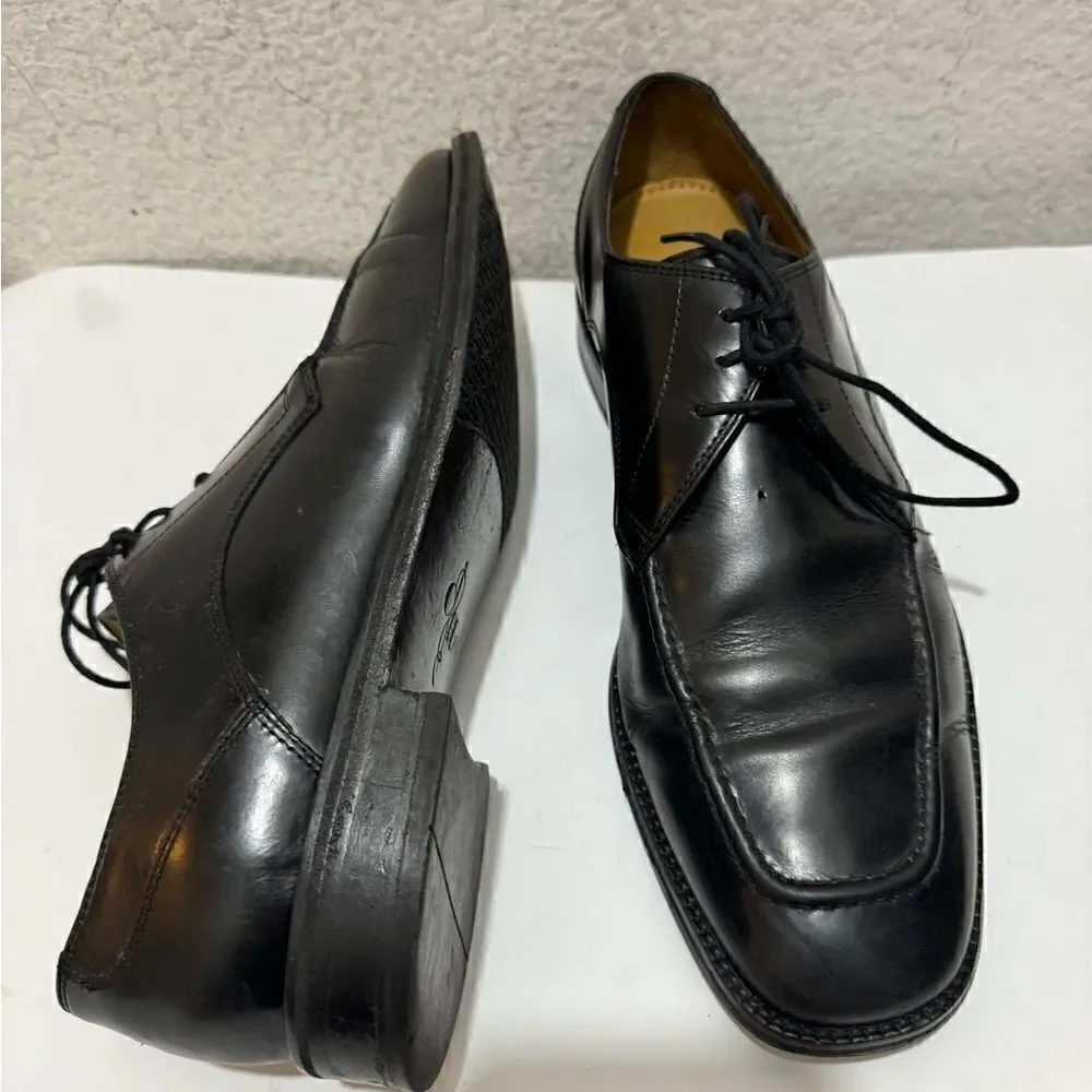 Cole Haan Eaton Apron Toe Derby Oxford Dress Shoes Black